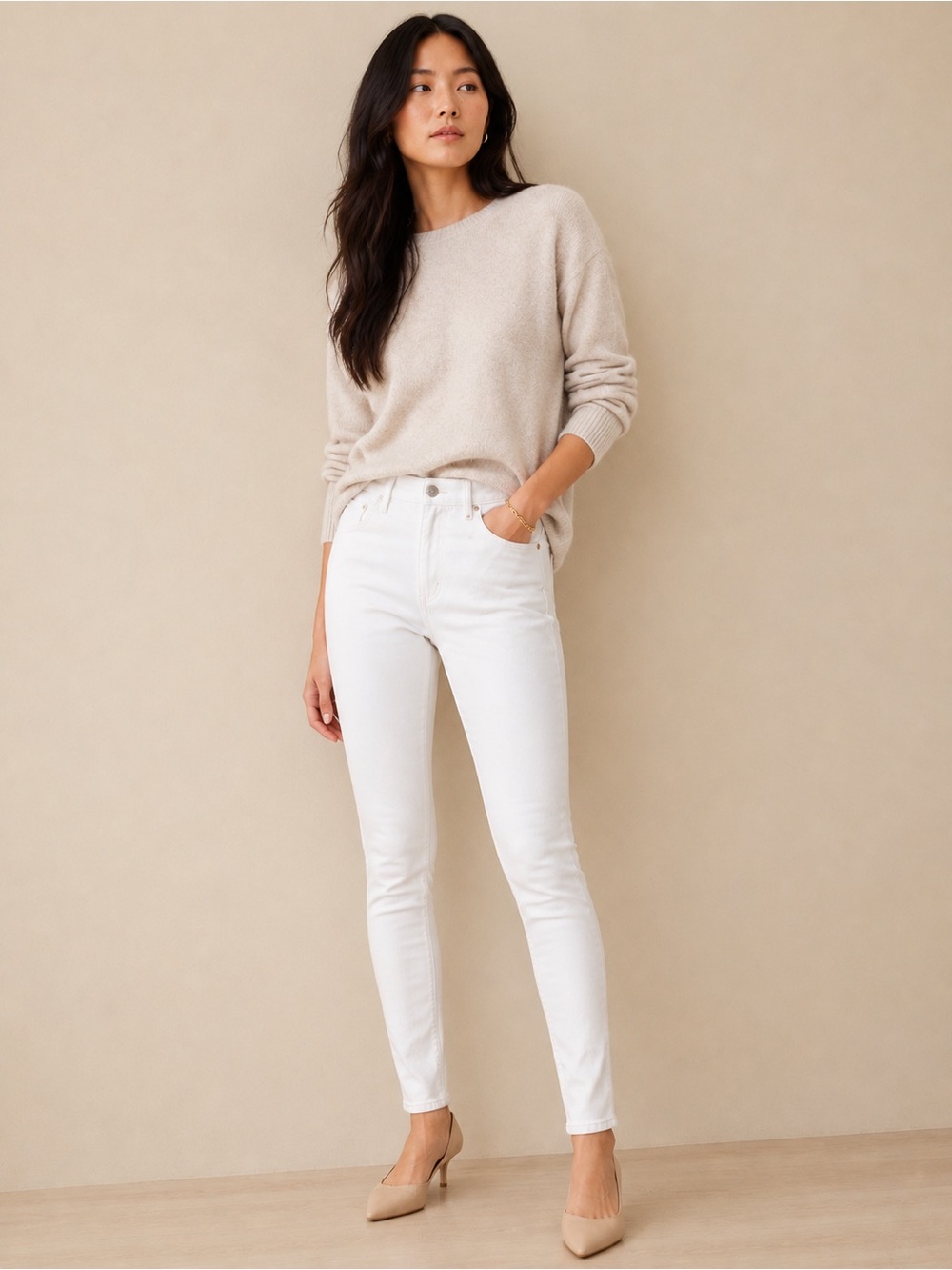 J. Crew White High-Rise Skinny women Jeans, gorgeous like brand new!!✨✨✨